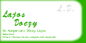 lajos doczy business card