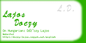 lajos doczy business card